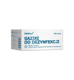 Heltiso gaziki do dezynfekcji, nasączone alkoholem