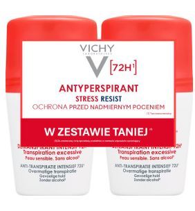 Vichy Stress Resist, kuracja, przeciw potliwości, 50 ml x 2