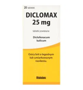 Diclomax, 25 mg, tabl.powl., 20 szt