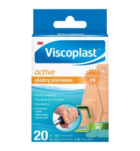 Viscoplast Active, plastry piankowe, 3 rozmiary, 20 szt.