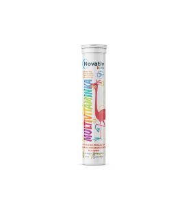 Novativ Kids Multivitaminka dla dzieci, tabletki musujące, 20 sztuk