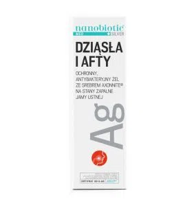 Nanobiotic Med Silver Żel ze srebrem axonnite dziąsła i afty, 15 ml