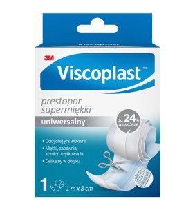 Viscoplast Prestopor supermiękki, plaster uniwersalny do cięcia, 1m x 8cm, 1szt