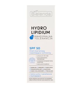 Bielenda Hydro Lipidium, Krem barierowy nawilżająco-ochronny SPF50, 30 ml