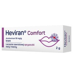 Heviran Comfort, 50 mg/g, krem, 2 g, tuba
