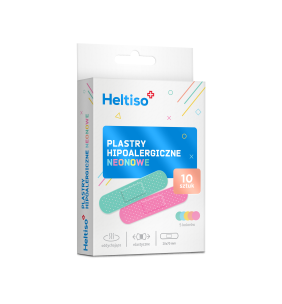 Heltiso plastry hipoalergiczne neonowe, 10 sztuk