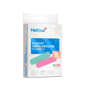 Heltiso plastry hipoalergiczne neonowe, 10 sztuk