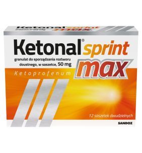 Ketonal Sprint Max, 50 mg, gran.d/sp.roztw.doustn., 12 sasz.