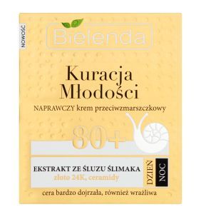 Bielenda Kuracja Młodości 80+, Naprawczy krem przeciwzmarszczkowy na dzień noc, 50 ml