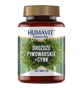 Humavit Drozdze piwowarskie + Cynk, tabl., 250 szt