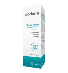 Eloderm, zel, do mycia ciala i wlosow, 2w1, 200 ml