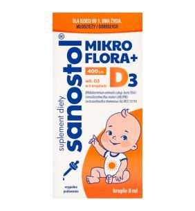 Sanostol Mikroflora+D3, krople, 8 ml