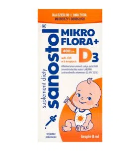 Sanostol Mikroflora+D3, krople, 8 ml