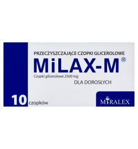 Czopki glicerolowe Milax-M 2500 mg, 10 szt