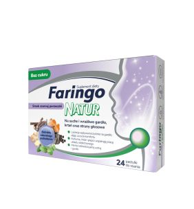 FaringoNatur smak czarnej porzeczki, pastyl.do ssania, 24szt