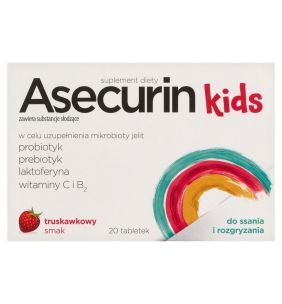 Asecurin Kids, tabl.do ssania,rozgryz., 20 szt