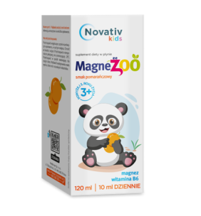 Novativ kids Magnezoo, płyn o smaku pomarańczowym, 120 ml