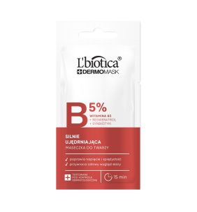 L'biotica Dermomask, silnie ujędrniająca maska z witaminą B3, 8ml