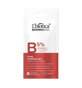 L'biotica Dermomask, silnie ujędrniająca maska z witaminą B3, 8ml