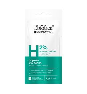 L'biotica Dermomask, głęboko odżywcza maska z witaminą H, 8ml