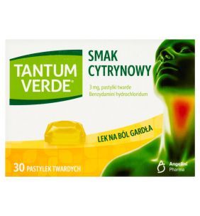 Tantum Verde sm.cytrynowy, 3 mg, pastyl.twarde, 30szt,blist.