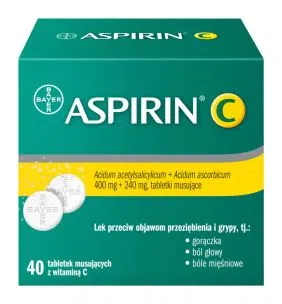 Aspirin C, 400 mg+240 mg, tabl.musuj.,40 szt
