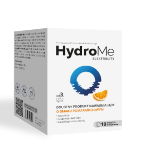 HydroMe Elektrolity doustny produkt nawadniający o smaku pomarańczowym, 10 saszetek   