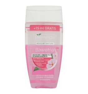 Bielenda Bouquet Nature Bawełna, Skuteczny 2-fazowy płyn do demakijażu oczu, 140 ml