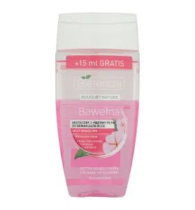 Bielenda Bouquet Nature Bawełna, Skuteczny 2-fazowy płyn do demakijażu oczu, 140 ml
