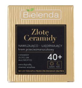Bielenda Złote Ceramidy 40+, Nawilżająco-ujędrniający krem przeciwzmarszczkowy, 50 ml