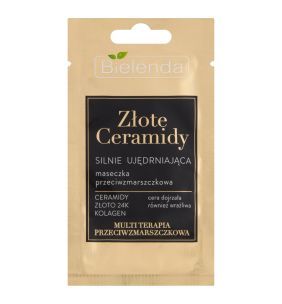 Bielenda Złote Ceramidy, Silnie ujędrniająca maseczka przeciwzmarszczkowa, 8 g