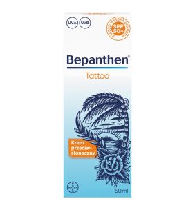 Bepanthen Tattoo, krem, p/sloneczny, SPF50+, 50 ml