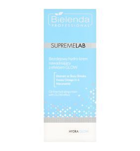 Bielenda Professional Supremelab Hydra Glow, Bezolejowy hydro-krem nawadniający z efektem glow, 50 ml