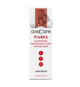 Axocare Pianka na oparzenia podrażnienia i stany zapalne skóry, 85 ml