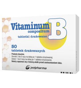 Vitaminum B compositum, tabletki drażowane, 50 szt.
