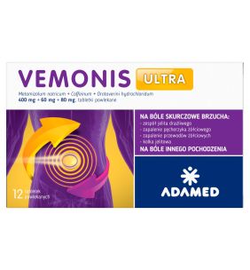 Vemonis Ultra, tabletki powlekane, 12 szt