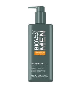 Biovax Men strong hair scalp detox, szampon,2w1, 200 ml