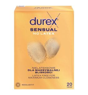 Durex Sensual No Latex, prezer, nielateks.,20 szt