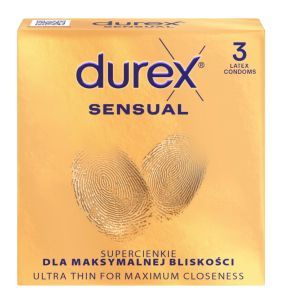 Durex Sensual, prezer, super cienkie, 3 szt