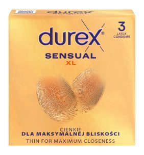 Durex Sensual XL, prezer., cienkie, 3 szt