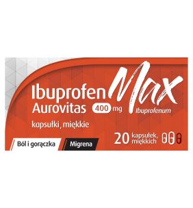 Ibuprofen Max Aurovitas, 400 mg, kaps.miękkie, 20 szt