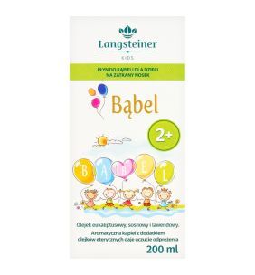 Bąbel, Płyn do kąpieli dla dzieci na zatkany nosek, 2+, 200 ml