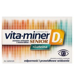 Vita-Miner Senior D3+Luteina, tabletki, 60 szt.