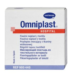 Omniplast, przylepiec mocujący z tkaniny wiskozowej, cielisty, 5 m x 1,25 cm, 1 szt.