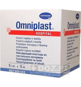 Omniplast, przylepiec mocujący z tkaniny wiskozowej, cielisty, 5 m x 5 cm, 1 szt.