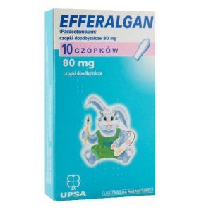 Efferalgan, 80 mg, czopki doodbytnicze, 10 szt.