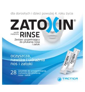 Zatoxin Rinse, zestaw uzupełniający do płukania nosa, saszetki, 28 szt.
