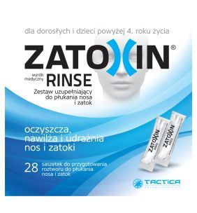 Zatoxin Rinse, zestaw uzupełniający do płukania nosa, saszetki, 28 szt.