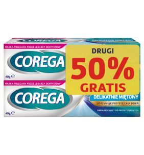 Corega Super Mocny, krem, do protez, 40 g x2op,PROM.998/25