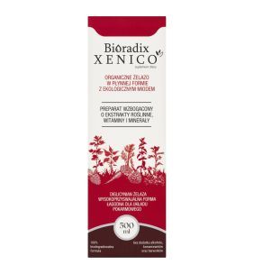 Bioradix Xenico, organiczne żelazo w płynie z BIO miodem, płyn, 500 ml